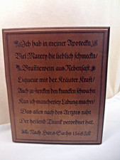 Apotheker Schrank Holz Arznei Schr&auml;nkchen Vintage Medizinschrank Antik Stil