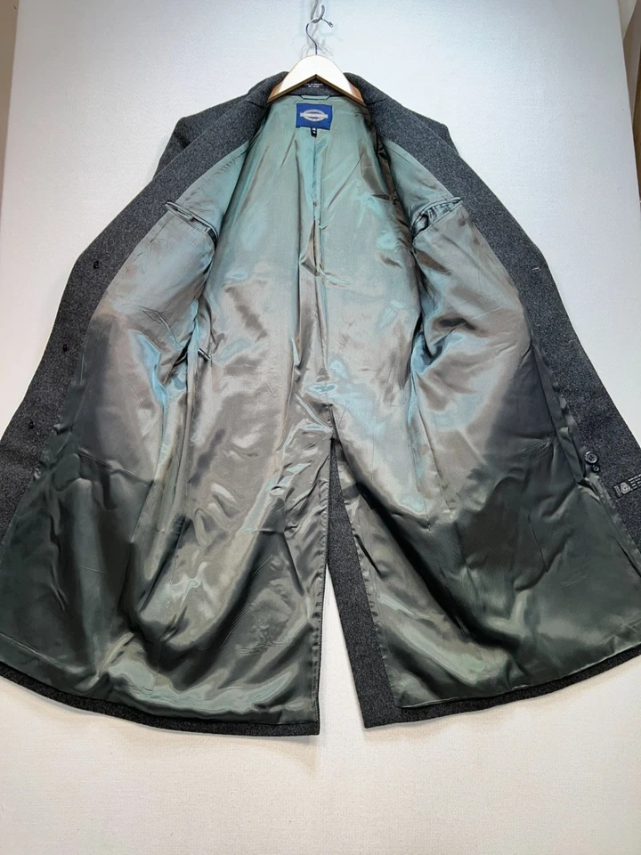 Abrigo de lana Towncraft para hombre Preppy Old Money talla 40R gris carbón jaspeado Foto 4 de 4