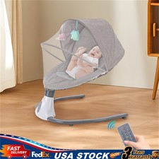 Electric Baby Swing Cradle Infant Bouncer Rocker Chair Bluetooth Music Bassinet