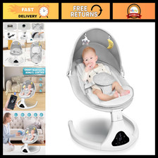 Portable Electric Baby Swing with Remote - 5 Speeds, Detachable Seat Pad, Indoor