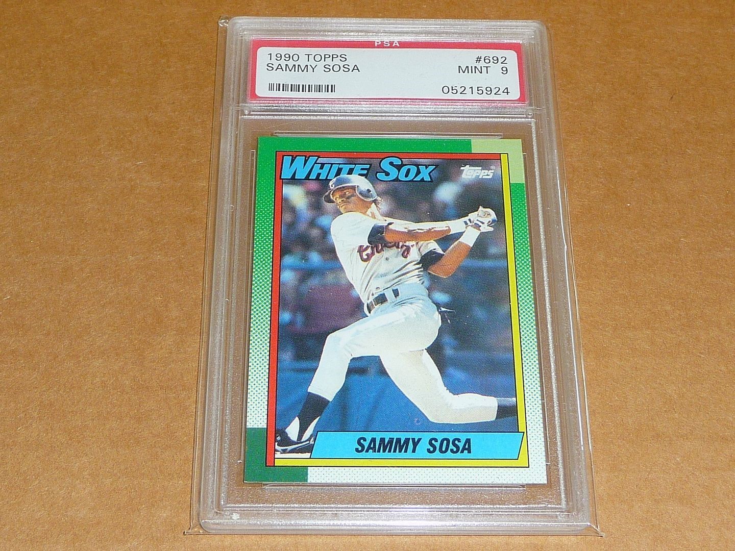 1990 Topps SAMMY SOSA RC/ROOKIE WHITE SOX CUBS #692 PSA 9 MINT