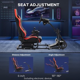 Supllueer G920 Stable Racing Sim Cockpit &Gaming Seat Fit Fanatec Logitech G923