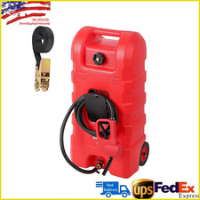 Fuel Caddy 15 Gallon Portable Fuel Storage Tank Diesel Gasoline with Manual Pump