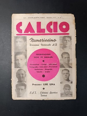 very numerous FOOTBALL 1934 - and Sportive Torino - (results compiled in biro)