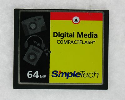 Carte De Stockage Flash SimpleTech ATA 512MB - Testée Et Fonctionnelle Pour Windows XP