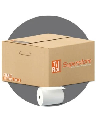 TILL ROLL SUPERSTORE 20 Rolls 57x55 Thermal Receipt Paper Till Roll