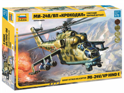 Soviet Attack Helicopter MI-24V/VP Hind E	7293  Zvezda  1:72 New!