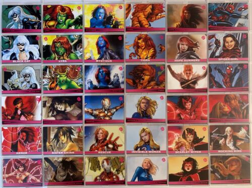 Marvel Dangerous Divas Series 1 Base Card Set 72 Cards - Picture 2 of 6