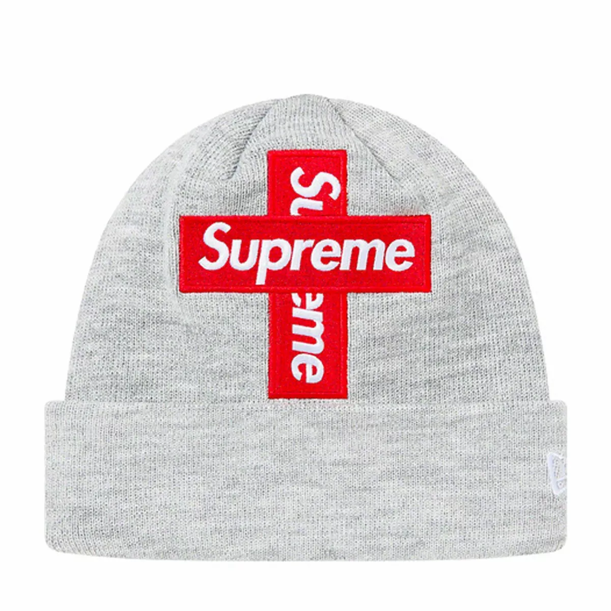 Supreme X New Era Logo Beanie In Red