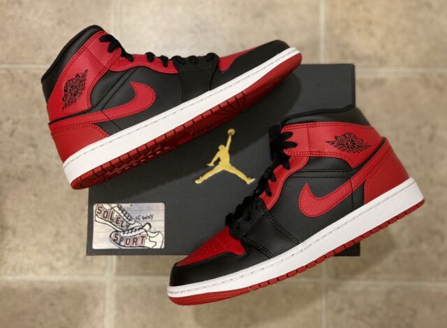 jordan 1 red and black mens