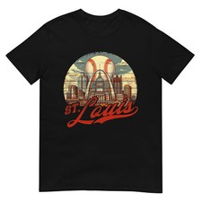 Vintage St. Louis Skyline Gameday Retro Baseball T-Shirt