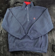 Vintage 1990s Bugle Boy Company Quarter Zip Sweatshirt Size L SHIPPED PROMPT