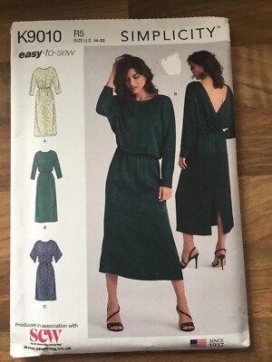 Schnittmuster Simplicity K9010 Kleid leicht nähen UNBENUTZT Kleid bis Brust 44 inch