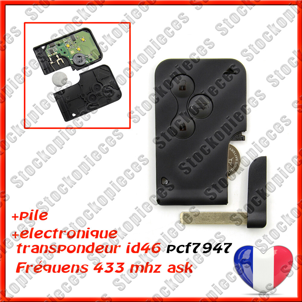 Carte de remplacement pour programmation clé Renault Scenic 2 et Megane 2