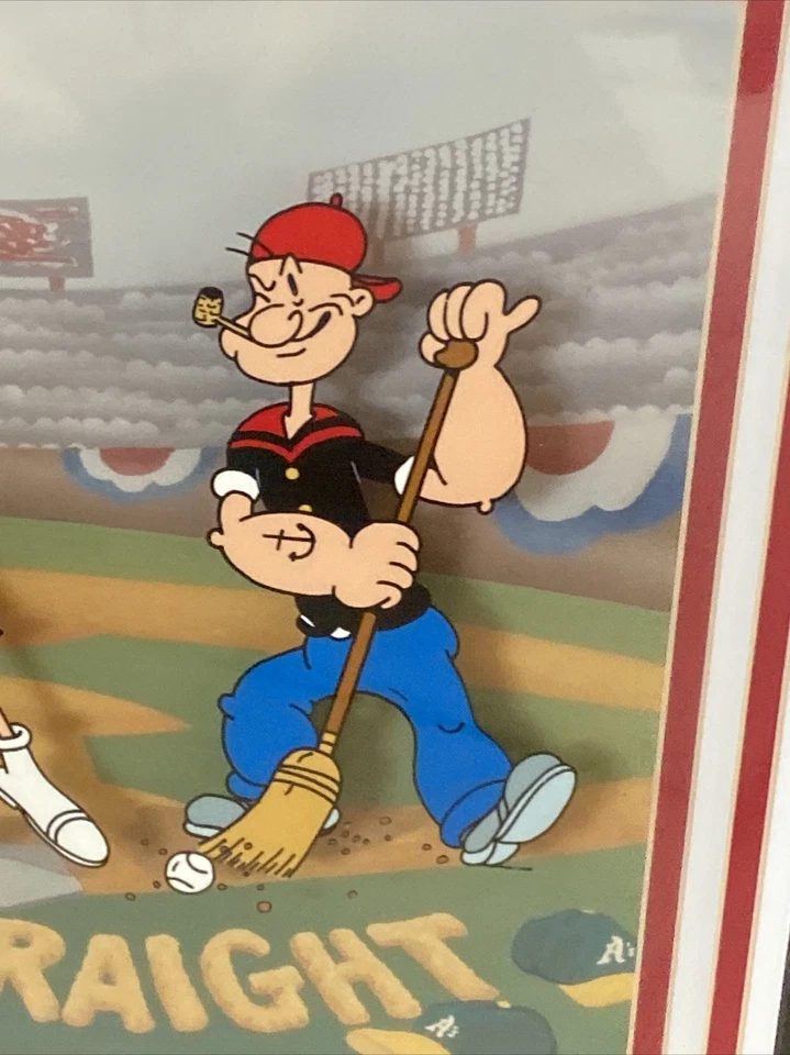 Sericel M.Waldman Signed Popeye Clean Sweep Cincinnati Reds Baseball LE 125 - Image 3 of 4