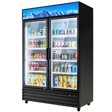 40 Cu.Ft Commercial Merchandiser 2 Glass Door Refrigerator Beverage Cooler ETL