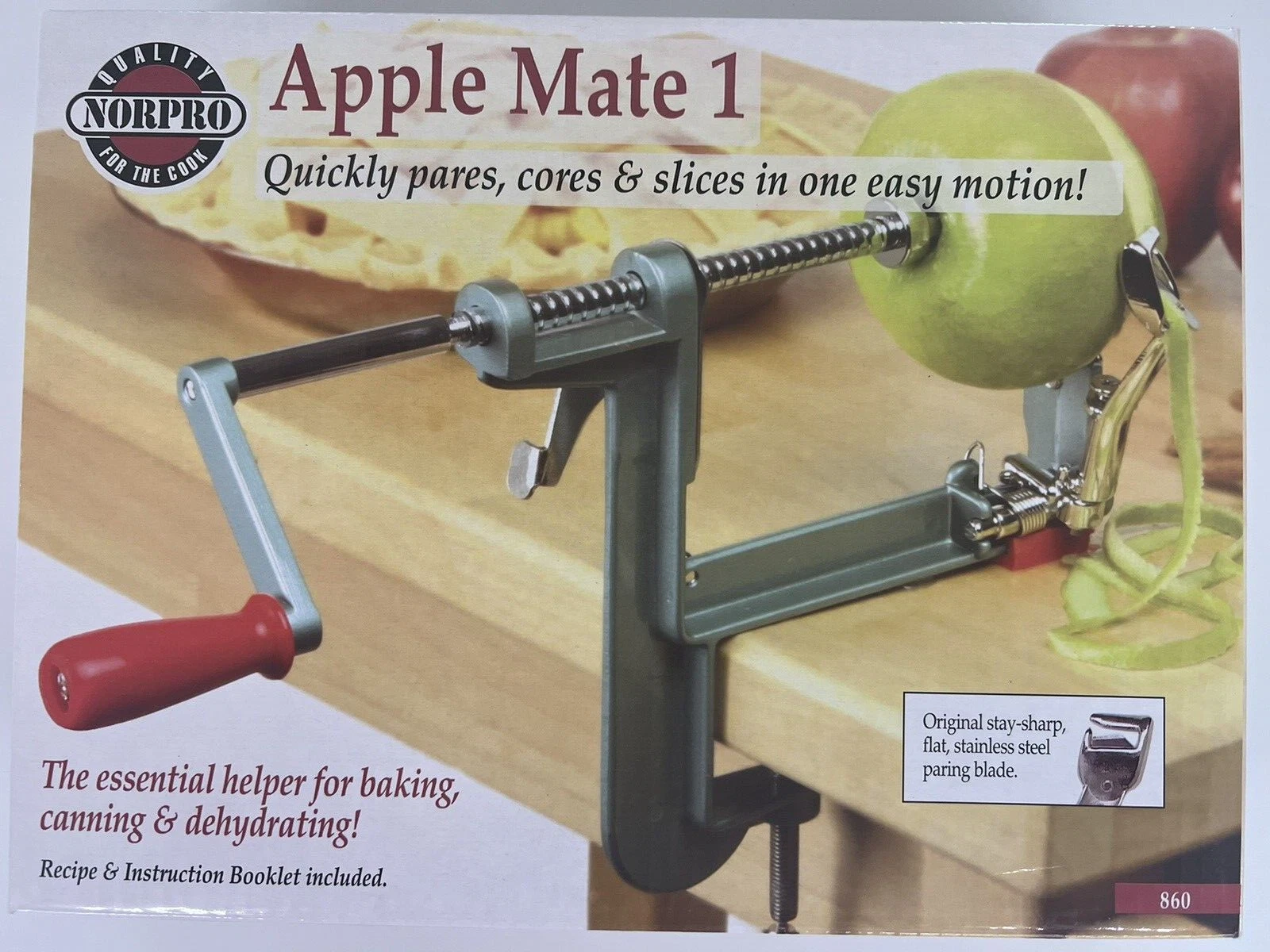 Apple-Mate 1 Apple Peeler And Slicer And Corer ,No 860, Norpro bench mount
Opens in a new window or