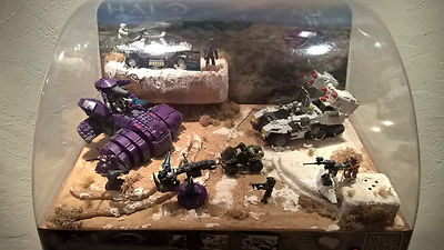 Halo Diorama Light and Sound - Wolverine, Wraith, Mongoose, Ghost, Warthog etc.