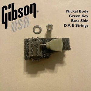 SINGLE Gibson Deluxe Tuner BASS SIDE Nickel/GREEN KEY (EAD Strings)