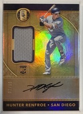 Hunter Renfroe 2017 Chronicles Gold Standard Relic Rookie Auto #d 87/99 #41 Rc