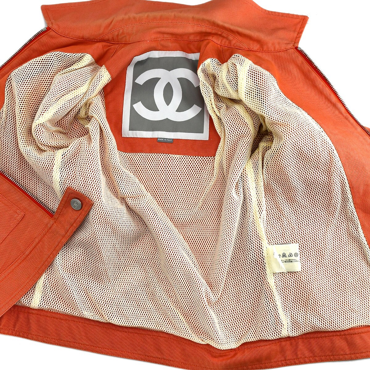 CHANEL オレンジ ジップアップジャケット 02S Chanel Sport Line Zip Up Jacket Orange 02S #38 192355 | eBay