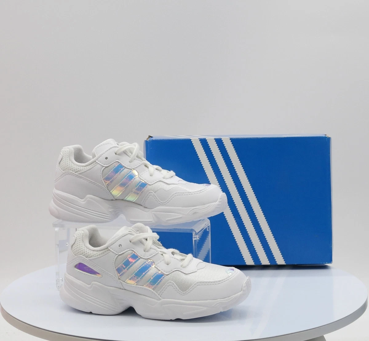 Adidas white trainers childrens cheap