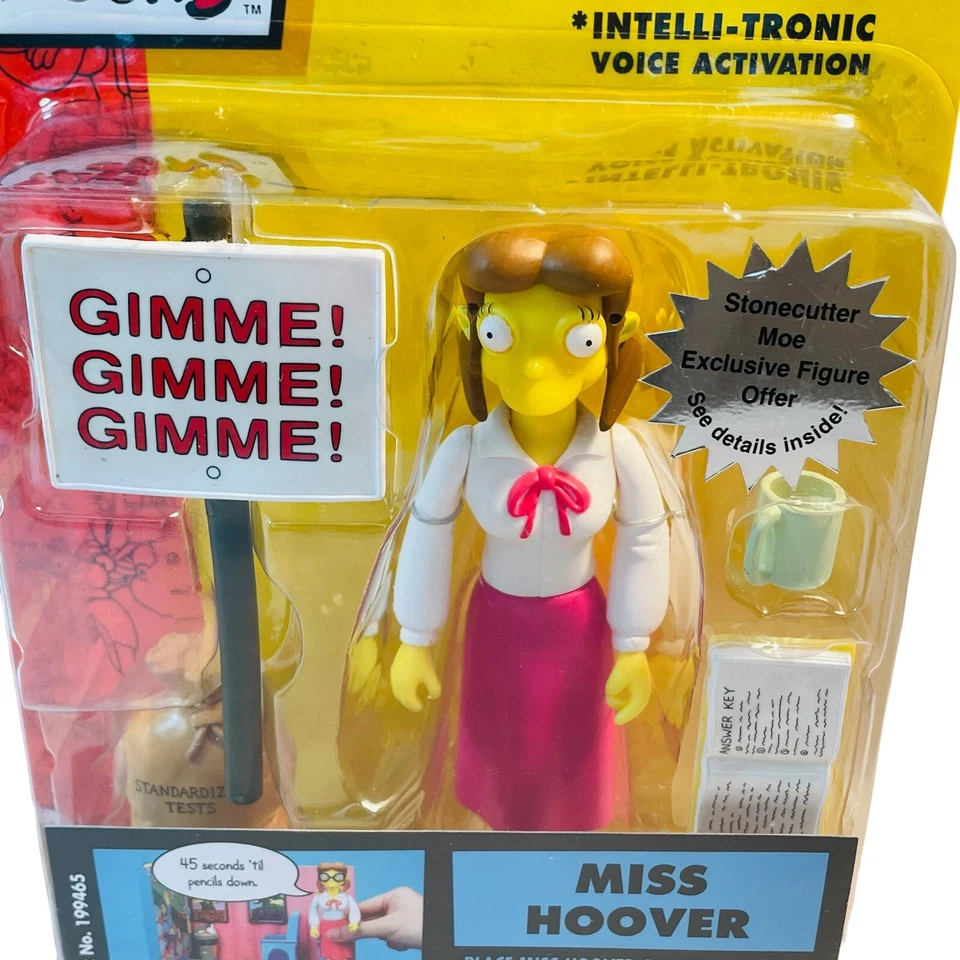 Boneco de ação Playmates Toys The Simpsons Miss Hoover World of Springfield - Imagem 3 de 4