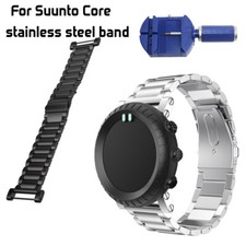 Cinturino Bracciale Link Metallo per Orologio Suunto Core Acciaio Inox Nero Argento