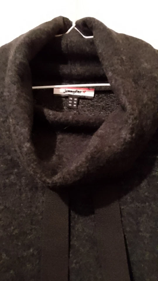 Pull gris foncé chiné col roulé. Femme Taille M de la marque Jennyfer - Photo 3/4
