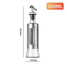 Glass & Stainless Steel Olive Oil Vinegar Dispenser Pourer Bottle 200-500ml