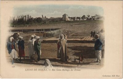 Old postcard AK ALGERIA BISKRA Line of Biskra - Ben Ghana - Bachaga of the Ziban (1145949)