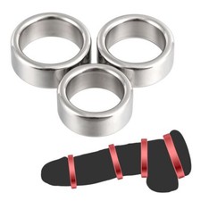 Stainless Steel Thick Heavy Duty Metal Silver Male Cock Ring Penis Enhancer Band