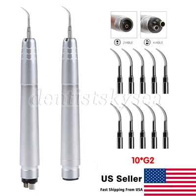 Dental Ultrasonic Air Perio Scaler Handpiece Scaling 2/4Hole / Scaling Tips G2