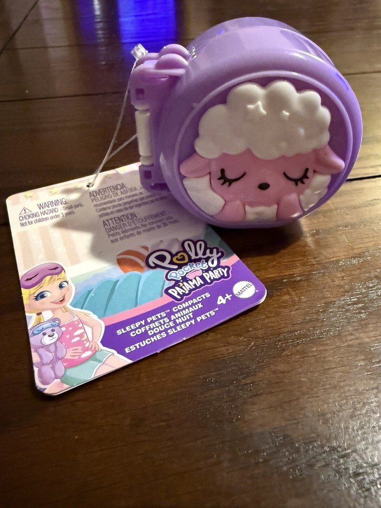 Polly Pocket Pajama Party Sleepy Pet Compact Mattel Lamb Sheep Birthday Gifts