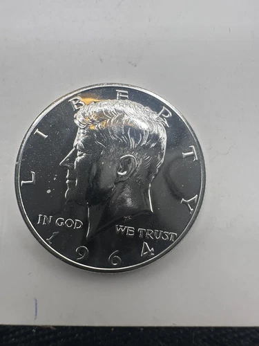 1964 50C (Proof) Kennedy Half Dollar Accent Hair