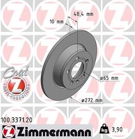2X Zimmermann 100.3371.20 Bremsscheibe FüR Audi