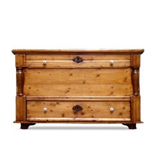 Truhe antik mit Lade Naturholz Bauerntruhe Bauernmöbel