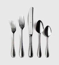 NWOT QUINCE MEPRA PERLA 20 PIECE FLATWARE SET STAINLESS STEEL 4 PLACE SETTINGS