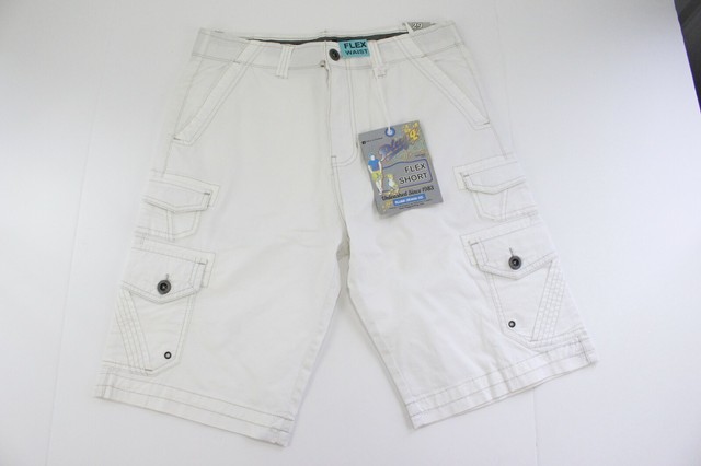 Plugg Mens Flex Waist Stretch White 