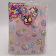 Lisa Frank Vintage 90s Stationary Penguin Bear Ballons NOS 1990 Paper Envelope
