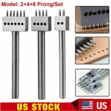 3/4/5/6/8mm Leather Craft Tools Hole Chisel Graving Stitching Punch Tool Set US