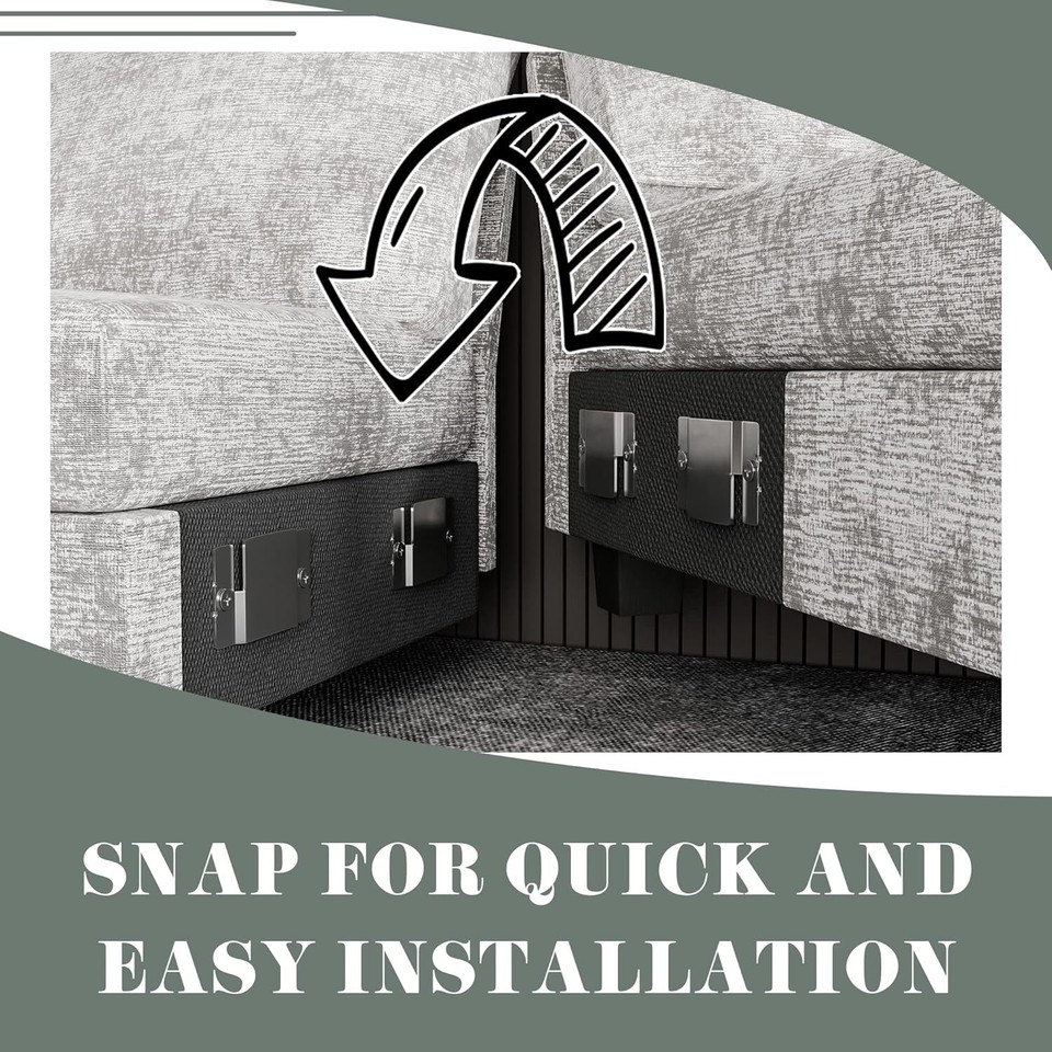 Convertible Sectional Sofa Couch, Sleeper with Double Chaise & Memory