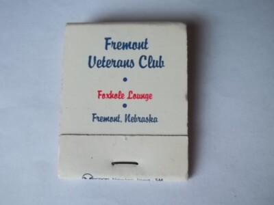 Matchbook Full Fremont Veterans Club Foxhole Lounge Fremont NE #172 FAMILY?