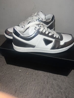 Silver Prada Downtown Leather
