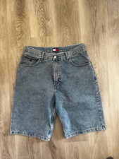 Vintage Tommy Hilfiger Mens 31 Denim Carpenter Shorts Jorts y2K Medium Wash