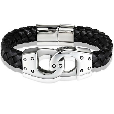 Bracelet Homme Bracelet Menotte Noir Bracelet Menotte Pour Homme