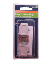 Leviton Easy 2 wire plug. Package of 2 plugs. C22-00123-00W 10 amp. White NEW