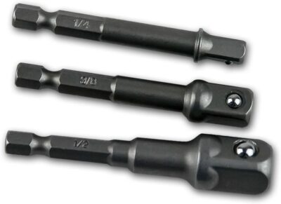 3 teiliges Adapter Set Stecknussadapter Adapterset für 1/4 3/8 1/2 Zoll Nüsse