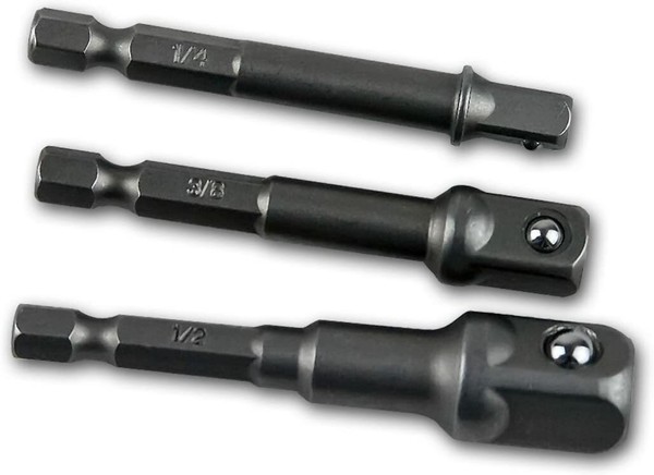 3 Teiliges Adapter Set Stecknussadapter Adapterset FüR 1/4 3/8 1/2 Zoll NüSse-image