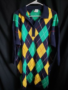 benetton argyle sweater